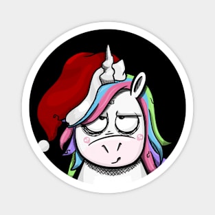Christmas Unicorn in a Mood Magnet